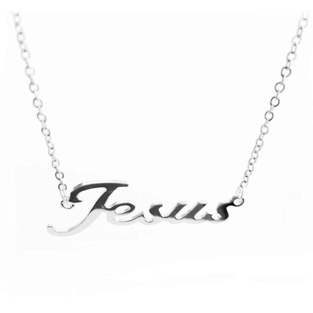 Silver Jesus Necklace NWT - Picture 4 of 4